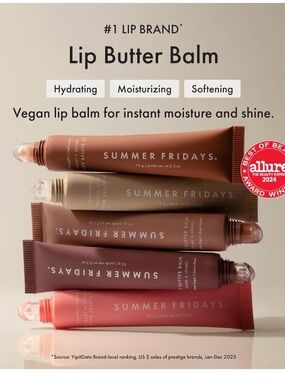 Summer Fridays Lip Butter Balm — Pink, Mauve & Neutral Tubes sell individually.